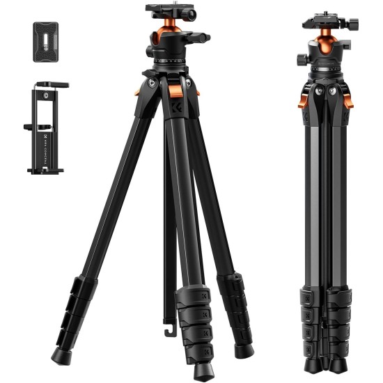 K&F Concept 73" Compact Camera Tripod(A305A3+BH-40)